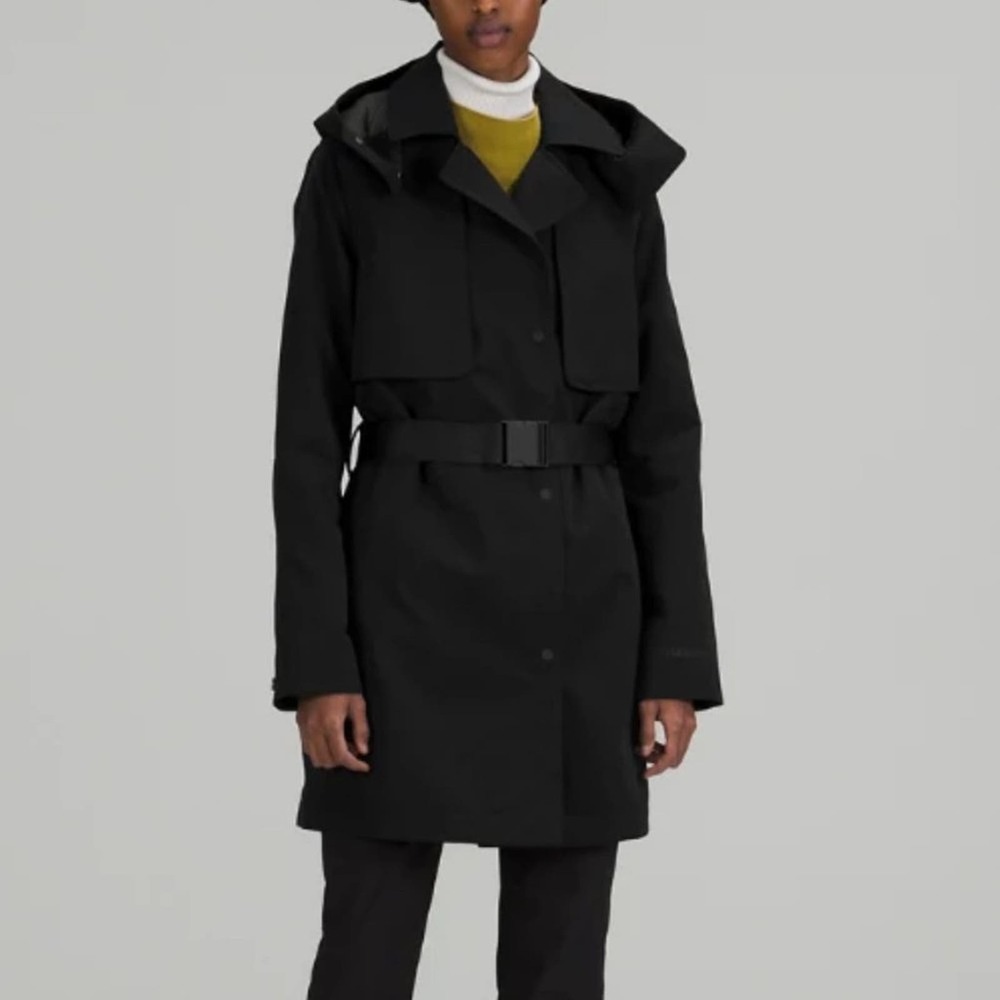 NWT lululemon Always There Trench Coat Black - Picture 1 of 9